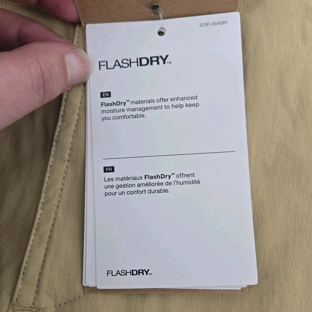 The North Face Pants Mens 34 Short Sprag 5 Pocket Khaki Stone UV Water Repellent